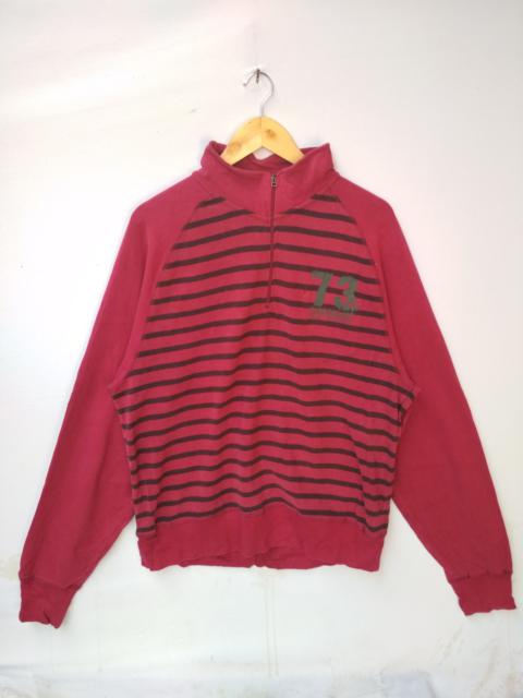 Other Designers TIMBERLAND NUMBER #73 NECK ZIPPER STRIPE DESIGN SWEATSHIRT