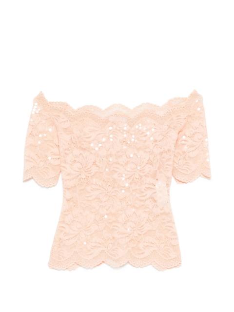 rabanne Rabanne Lace Embellished Top