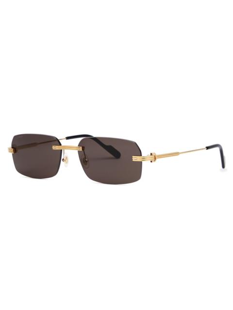Cartier Cartier Rimless Rectangle-frame Sunglasses