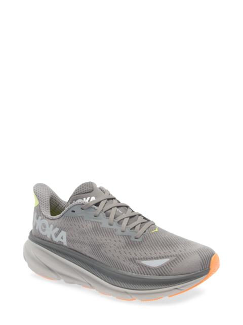 HOKA HOKA Clifton 9 Gore-Tex® Waterproof Running Shoe in Asphalt Grey /Gravel at Nordstrom