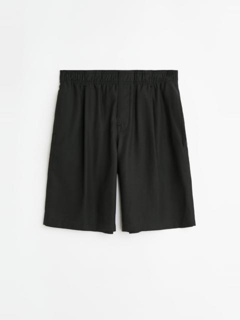 Our Legacy Leisure Shorts Still Black Calm Cupro Cotton