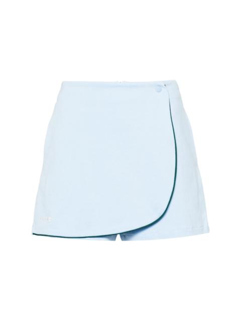 logo-embroidered cotton skort