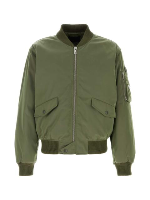 Prada Olive Green Nylon Bomber Jacket