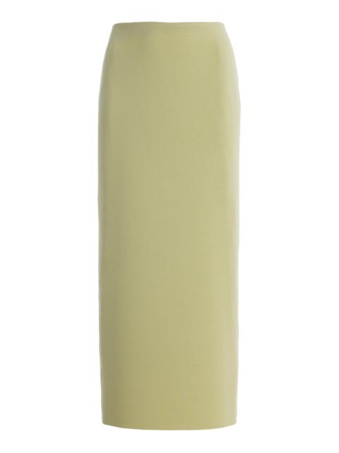 HIGH SPORT Exclusive Cassidy Wool Maxi Skirt green