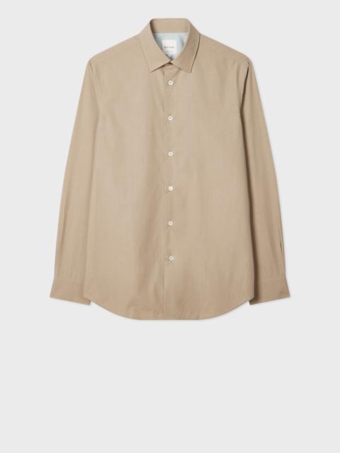 Paul Smith Tailored-Fit Beige Poplin Shirt