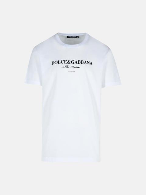 Dolce & Gabbana WHITE COTTON T-SHIRT
