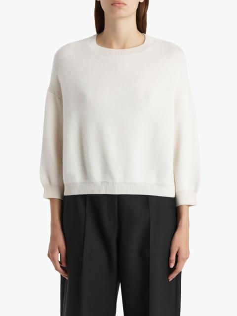 KHAITE Khaite Sabina Cashmere & Mohair Sweater in Ivory at Nordstrom