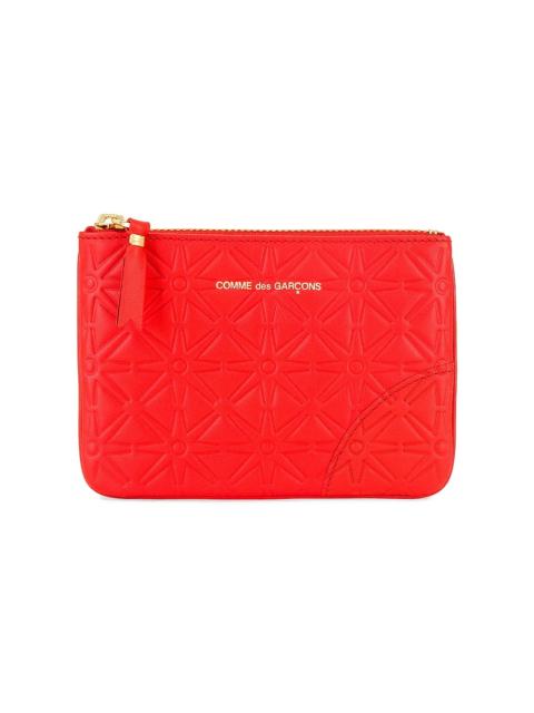 Comme Des Garçons Embossed Leather Zip Wallet