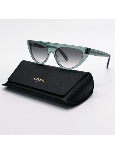 CELINE NEW CELINE CL40228I 93B GREEN GREY CAT EYE WOMEN SUNGLASSES