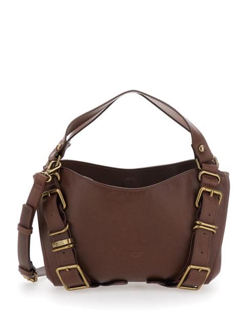 Diesel Diesel Women D-One Tophandle Small Bag With Handles And Logo In Brown Unisex