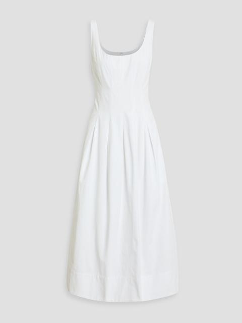 Proenza Schouler Shelby pleated cotton-poplin midi dress