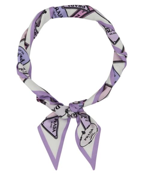 Prada Prada Women Printed Silk Foulard