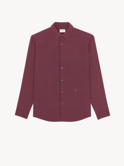SAINT LAURENT CASSANDRE DOTTED SHIRT IN SILK CREPE DE CHINE