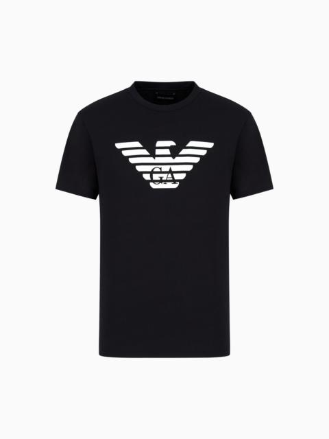 EMPORIO ARMANI Pima-jersey T-shirt with logo print