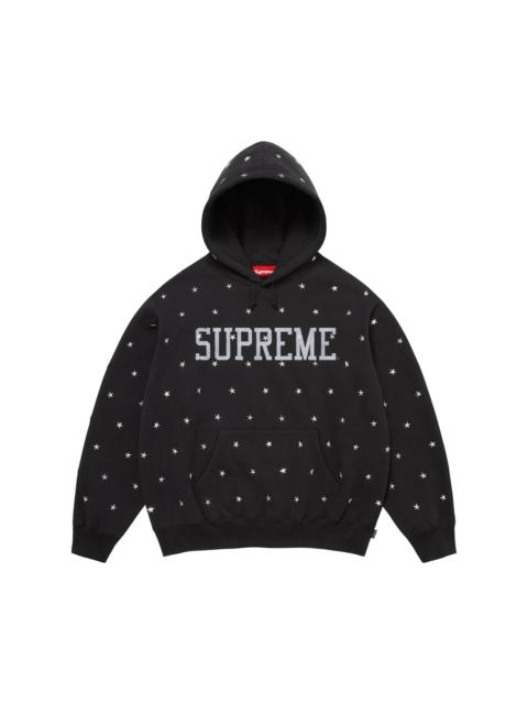 Supreme Supreme Stars Studded Hooded Sweatshirt 'Black'