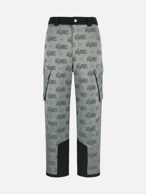 EVISU Allover Logo Jacquard Wide-leg Padded Ski Joggers