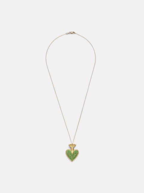 ILEANA MAKRI Blowing Heart 18kt gold pendant necklace with Tsavorites