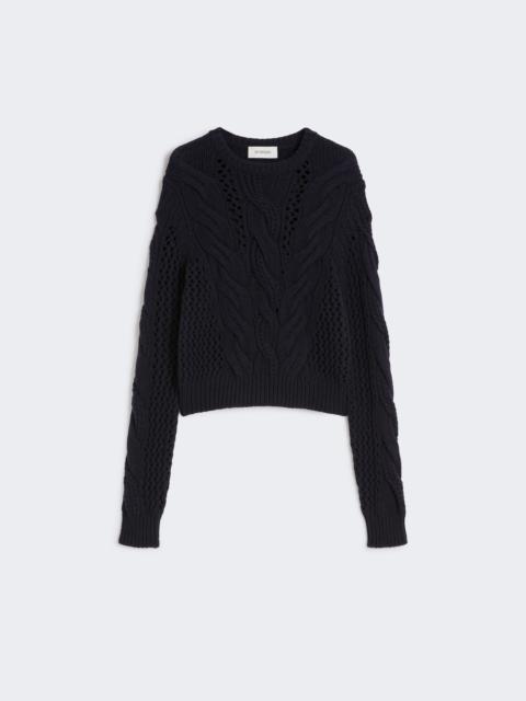 Sportmax RADIO Cable-knit crew-neck sweater