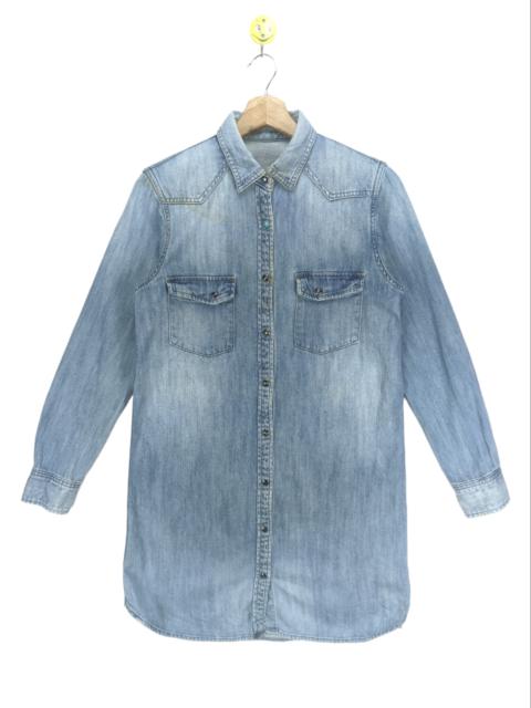 Other Designers Japanese Brand - Steals🔥Long Denim Shirt Jacket
