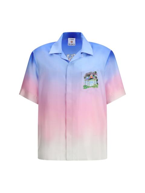 CASABLANCA Casablanca Men Volcano Gradient Short Sleeve Shirt