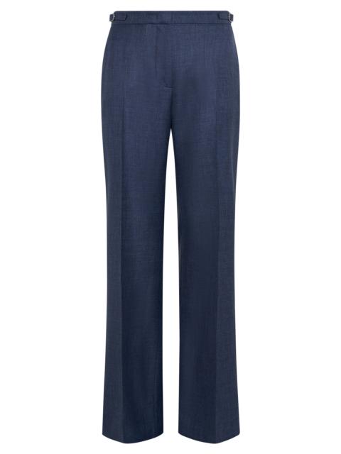 GABRIELA HEARST Vesta Flare Pant in Denim Virgin Wool Silk with Linen