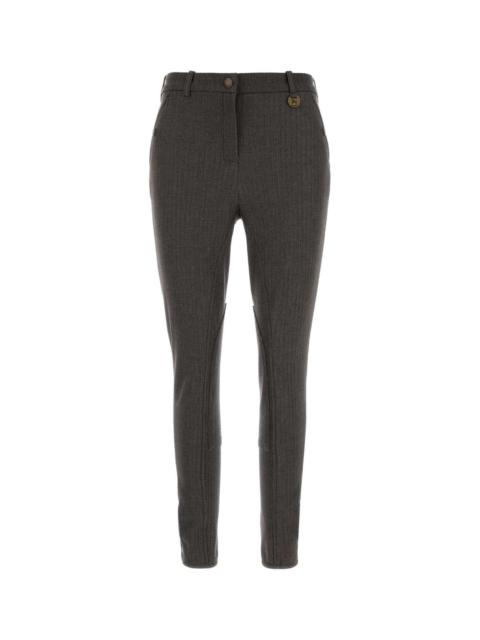 Burberry Burberry Women Embroidered Stretch Cotton Pant