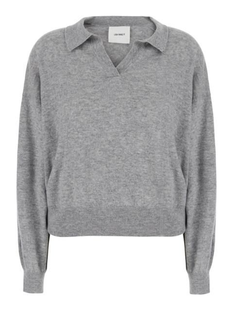 LISA YANG Lisa Yang Women Katriel Sweater With Crew Neck And Long Sleeves In Gray Cashmere For Women