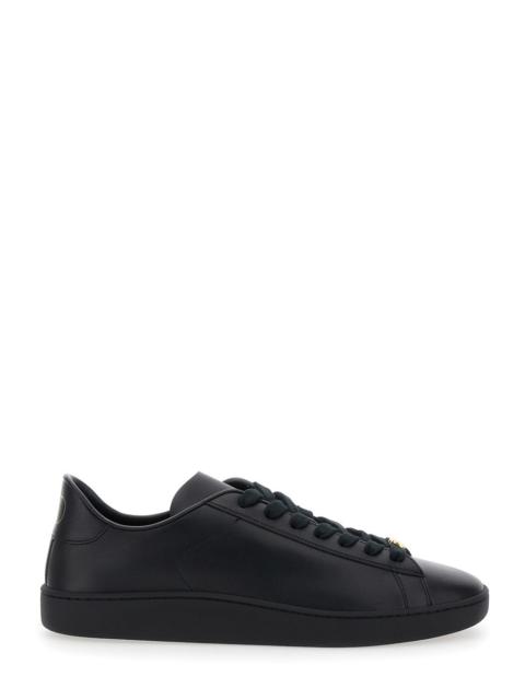 Valentino Valentino Garavani Men 'Royco' Black Low Top Sneakers With Vlogo On The Rear And Vlogo Plaque On The