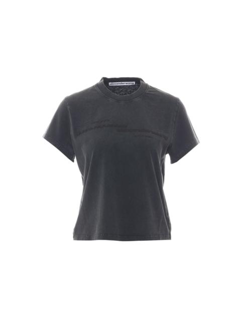 Alexander Wang Alexander Wang Women Shrunken Mirrored Logo T-Shirt