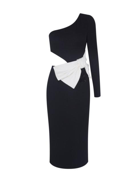 PatBO PatBO Grace Knit One Shoulder Midi Dress in Black at Nordstrom