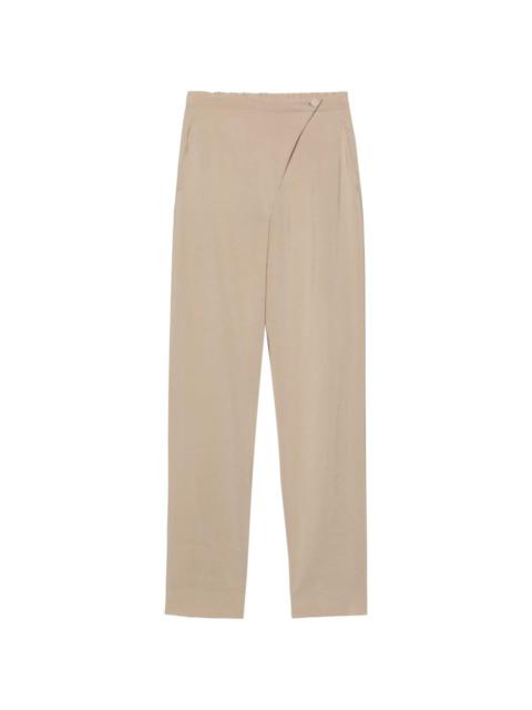 EMPORIO ARMANI overlapping-panel tapered trousers