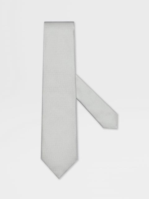 ZEGNA LIGHT GREY SILK TIE