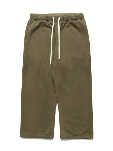 LES TIEN Cropped Relaxed Pant Heavyweight Fleece - Aloe Oil