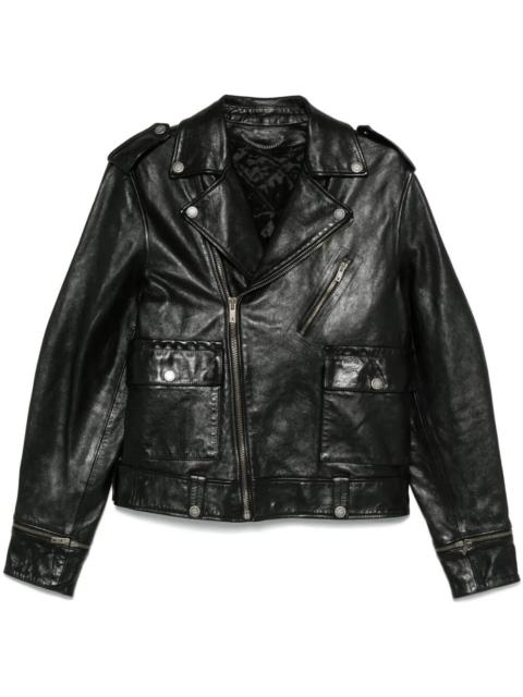 Golden Goose Men `Journey` Leather Jacket