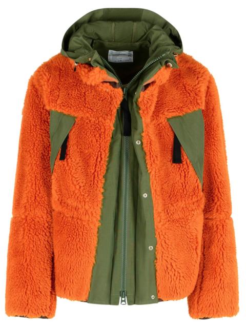sacai Sacai Sherling Orange Wool Blend Jacket Men