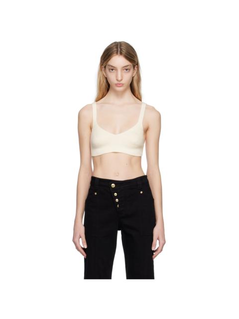 TOM FORD White V-Neck Bra