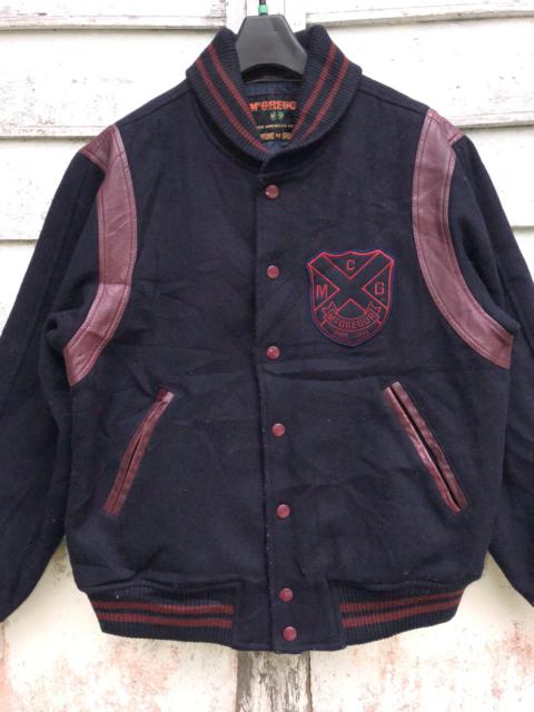 Other Designers Vintage - Vintage Chrest Logo Leather Lining Wool Varsity Jacket