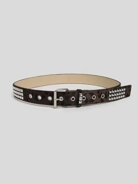 Other Designers Japanese Brand - Punk Leopard Stud PU Leather Belt