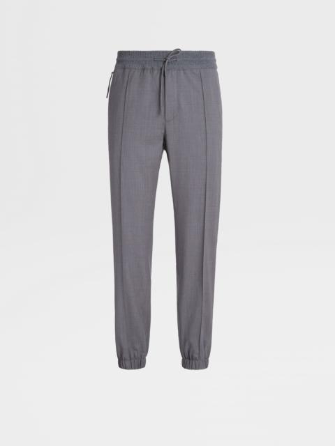ZEGNA GREY MÉLANGE HIGH PERFORMANCE™ WOOL JOGGERS
