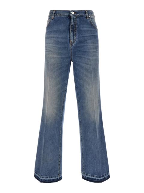 AMIRI Amiri Men Blue Flare Jeans With Five-Pocket Design And Faded Effect In Denim For Men