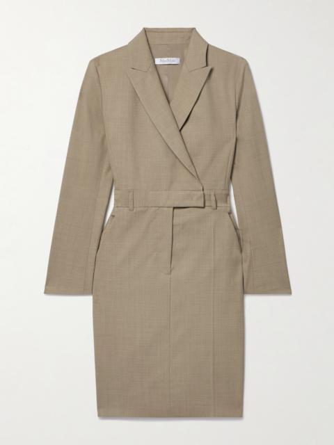 Max Mara Odessa Wrap-effect Wool Dress