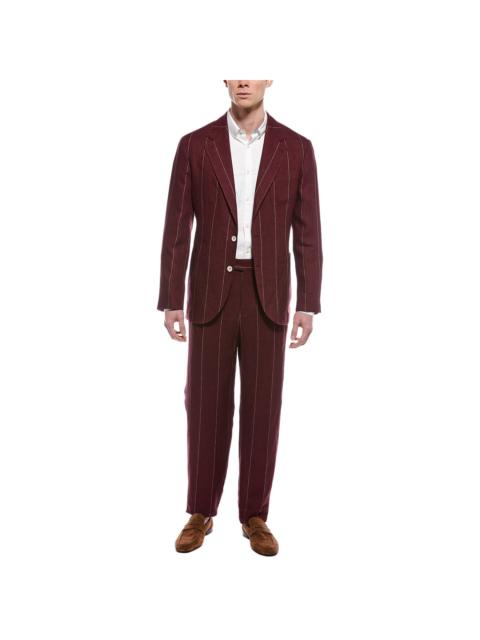 Brunello Cucinelli Brunello Cucinelli Linen Suit with Pleated Pant