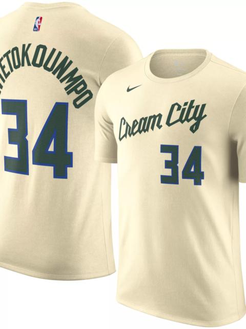 Nike Nike Adult 2025-26 City Edition Milwaukee Bucks Giannis Antetokounmpo #34 T-Shirt