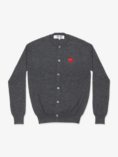 Comme des Garçons PLAY Rhinestone Red Heart Round-Neck Cardigan Unisex