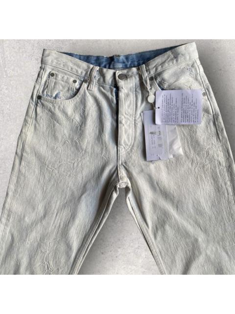 Maison Margiela Margiela White Painted Denim
