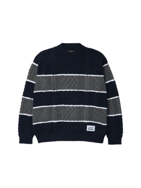 NEIGHBORHOOD X EDDIE BAUER STRIPED CABLE-KNIT SWEATER