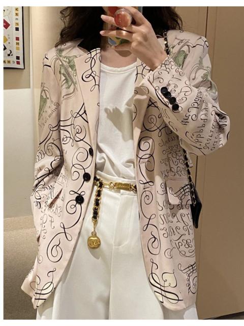 Hermès 90s hermes print jacket,1990 silk jacket by hermes
