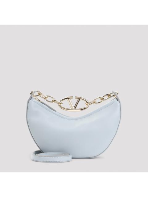 Valentino Valentino Garavani Light Blue Leather Mini Hobo Vlogo Moon Handbag