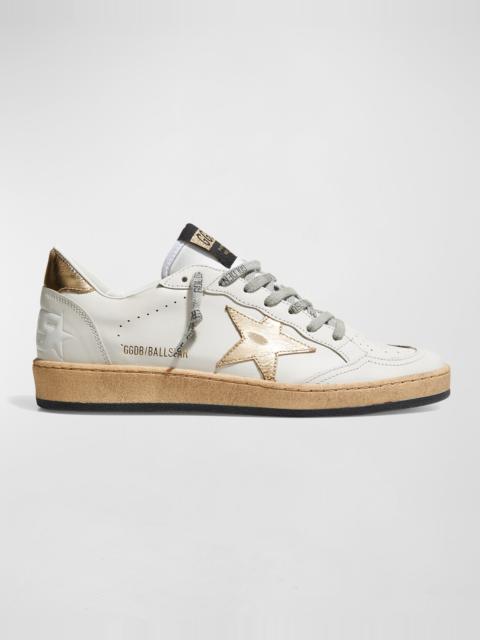 Golden Goose Ballstar Mixed Leather Low-Top Sneakers
