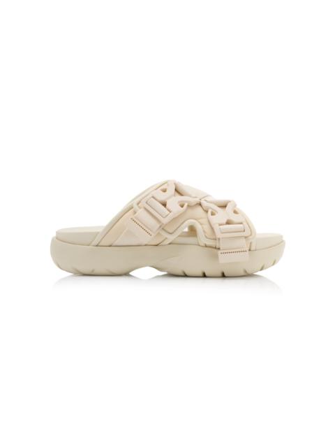 Bottega Veneta Buckled Nylon Slide Sandals neutral